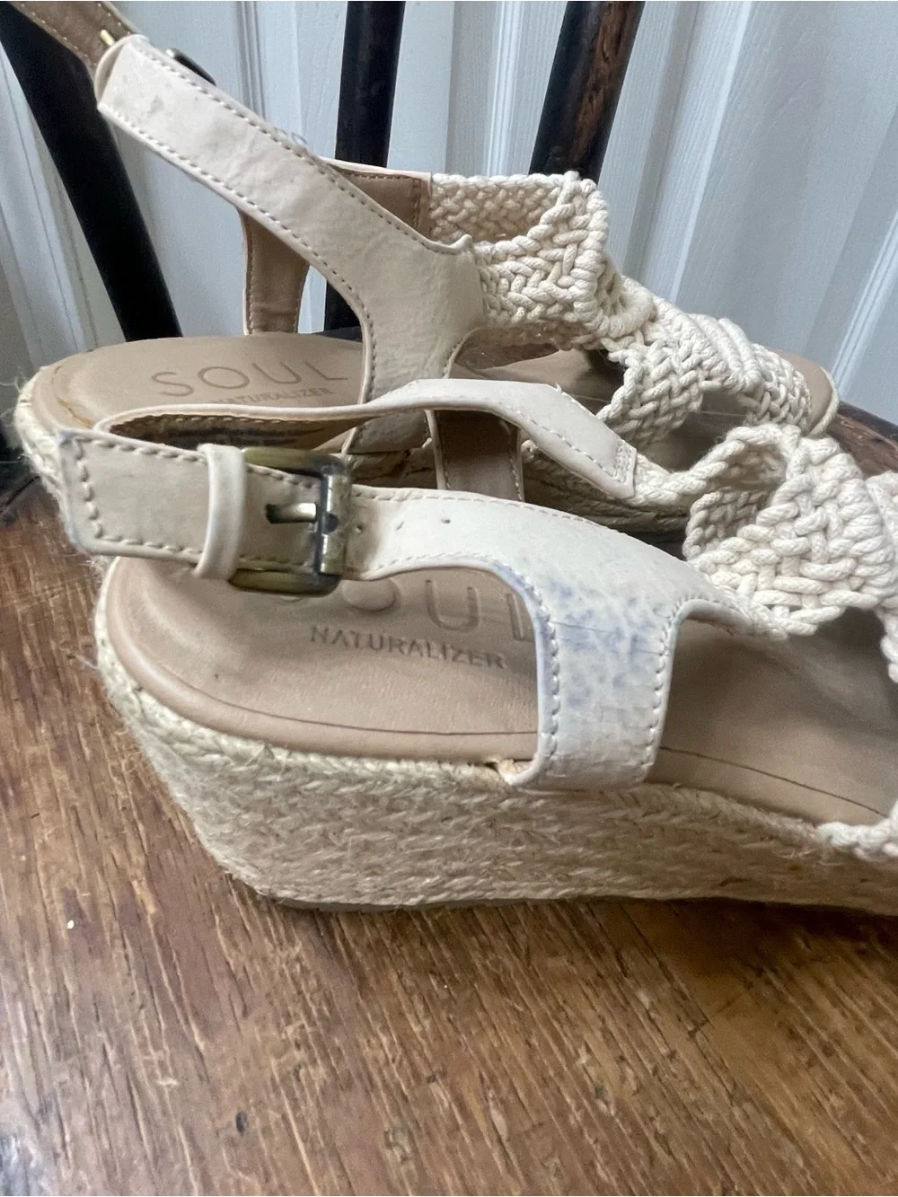 Oasis Cream Macramé Espadrille Platform Sandals